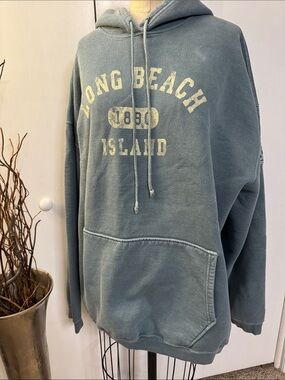 Long Beach Island Washed Seafoam Pullover Hoodie